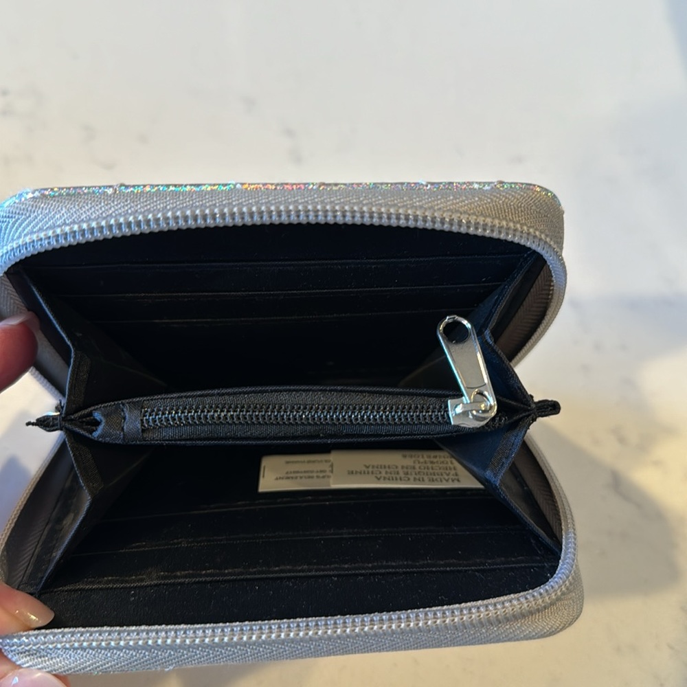 Silver, iridescent wallet - Picture 3 of 7